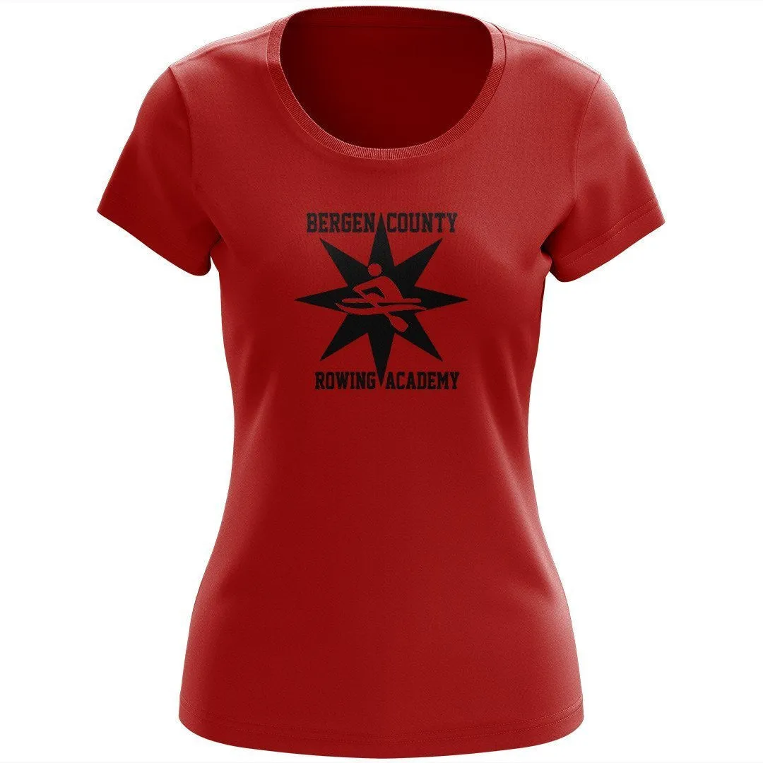 100% Cotton  Bergen County Rowing Association Women's Team Spirit T-Shirt