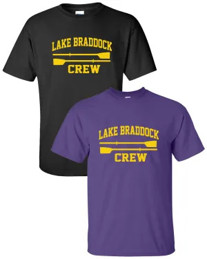 100% Cotton Lake Braddock Crew Men's Team Spirit T-Shirt