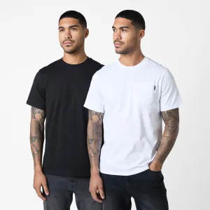 2-Pack Pocket T-Shirts | Black/White