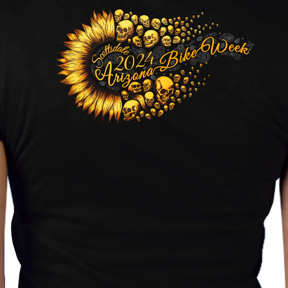 2024 Arizona Bike Week Sunflower Ladies T-Shirt AZL1474