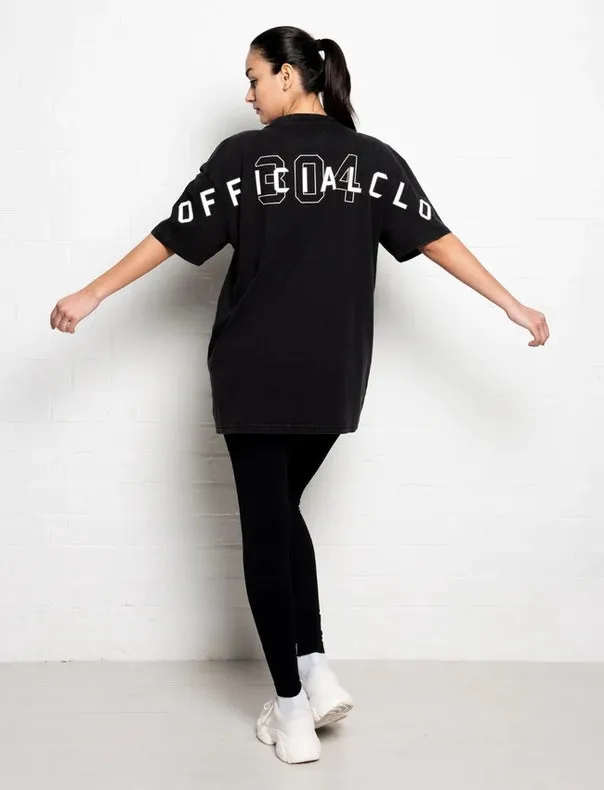 304 Women's Official T-Shirt Acid Wash Black