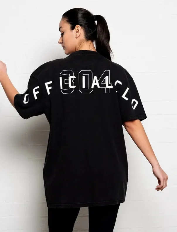 304 Women's Official T-Shirt Acid Wash Black