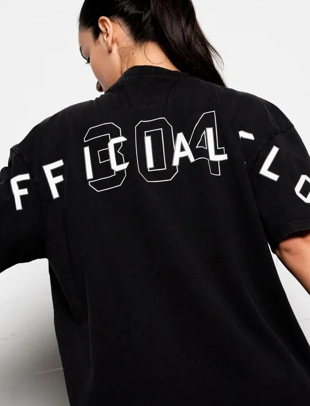 304 Women's Official T-Shirt Acid Wash Black