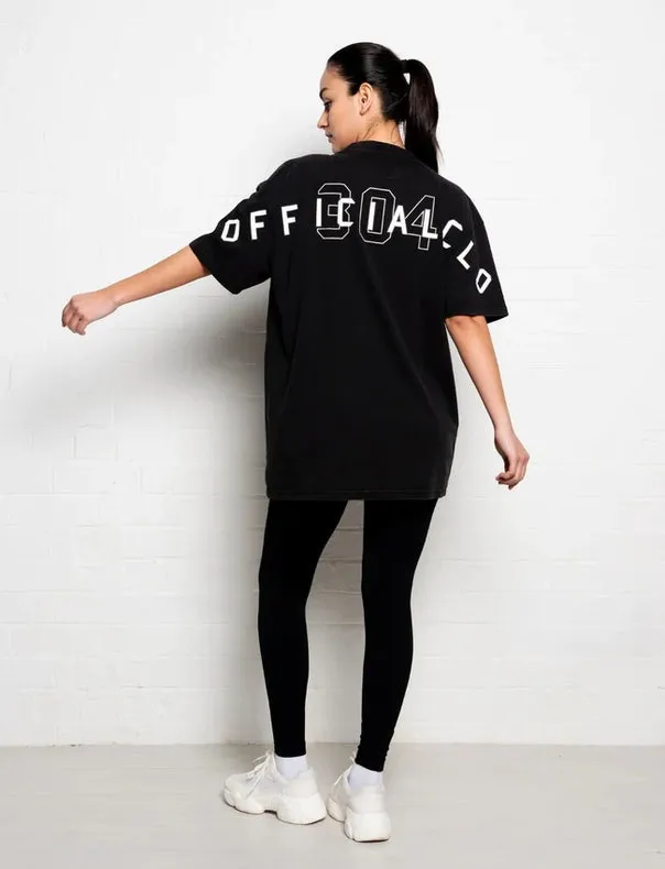 304 Women's Official T-Shirt Acid Wash Black