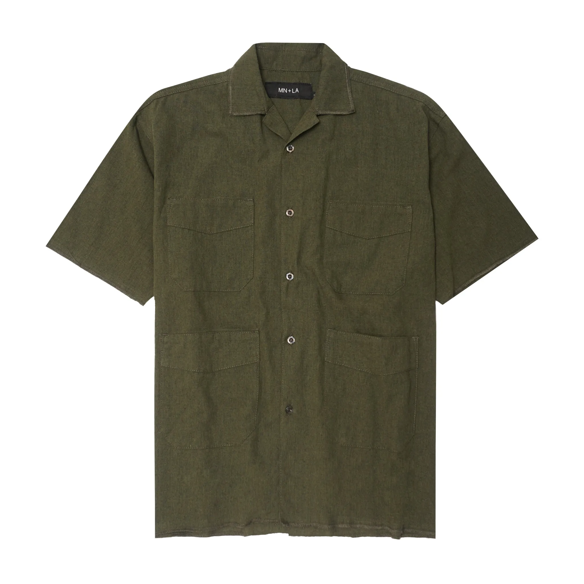 4 POCKET CUBAN SHIRT IN AGED MOSS