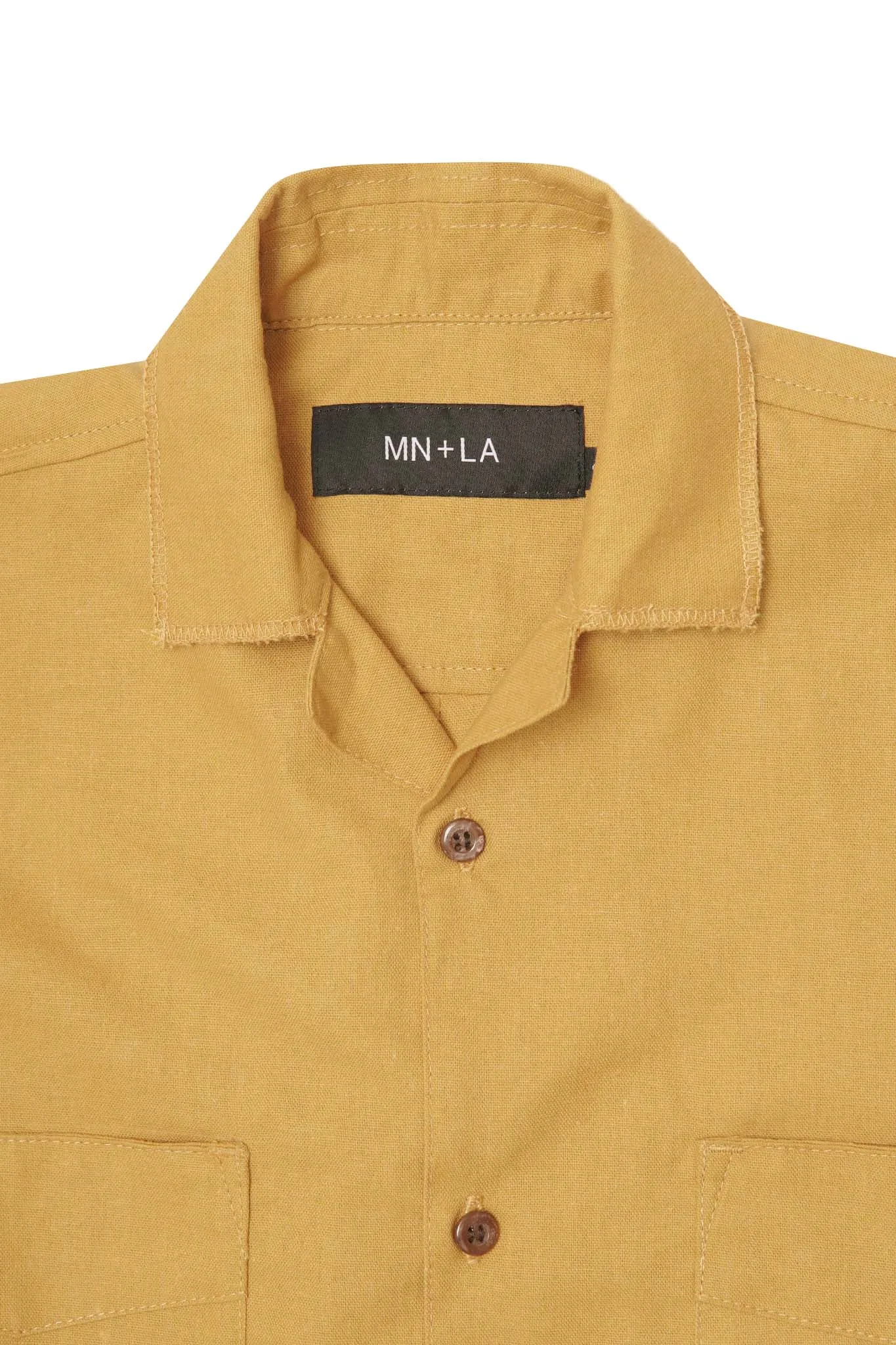 4 POCKET CUBAN SHIRT IN MUSTARD