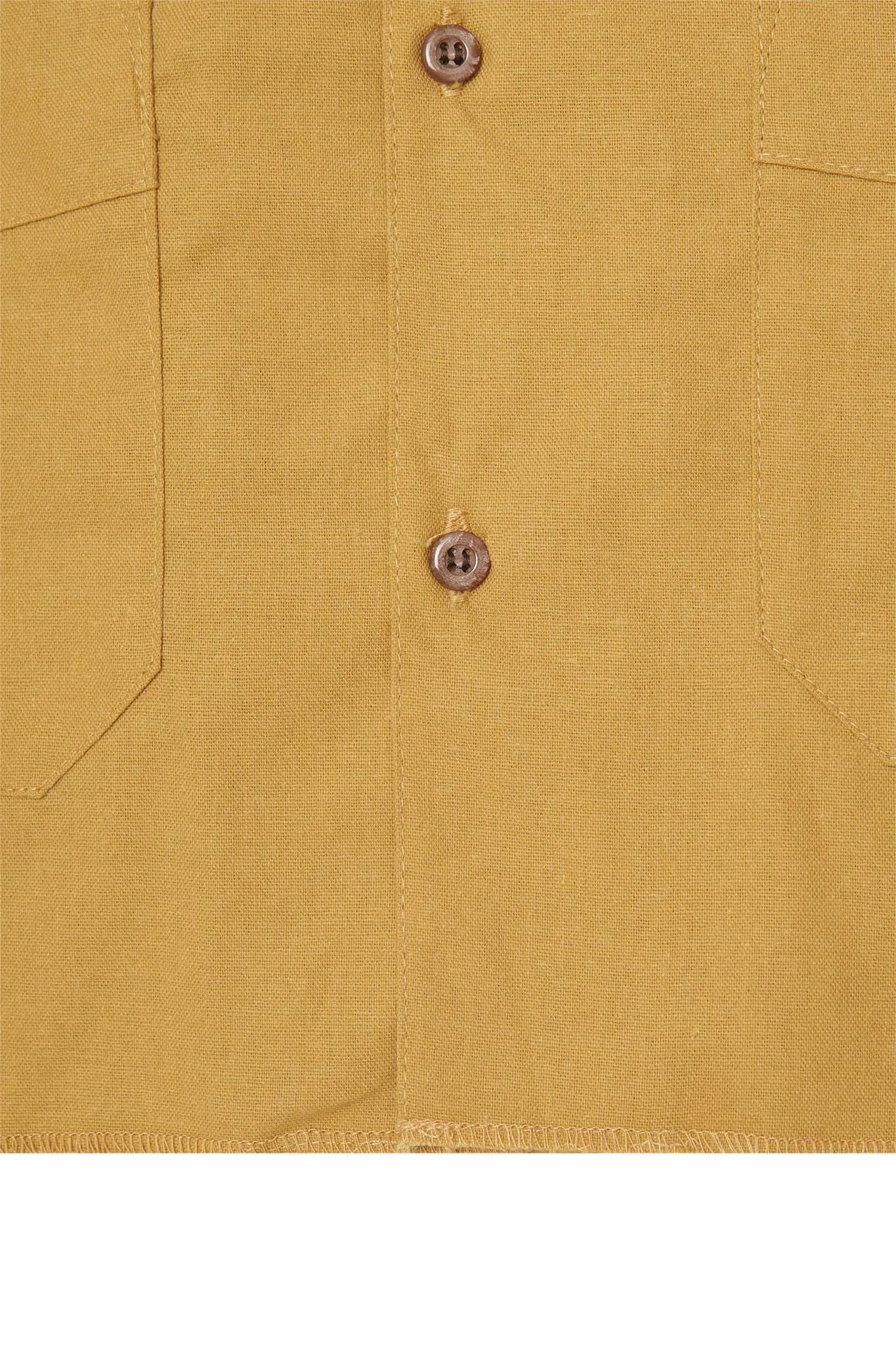4 POCKET CUBAN SHIRT IN MUSTARD