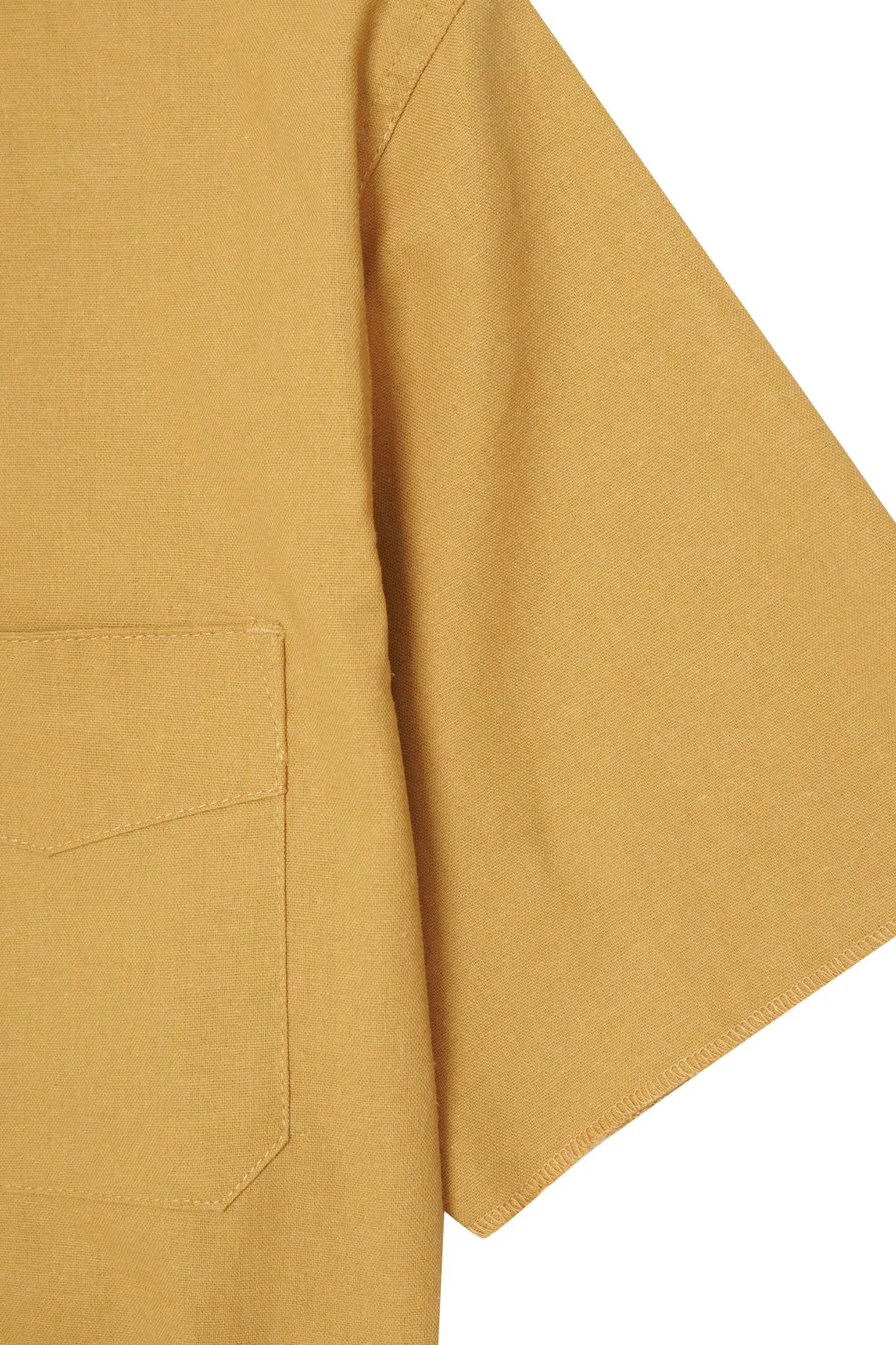 4 POCKET CUBAN SHIRT IN MUSTARD