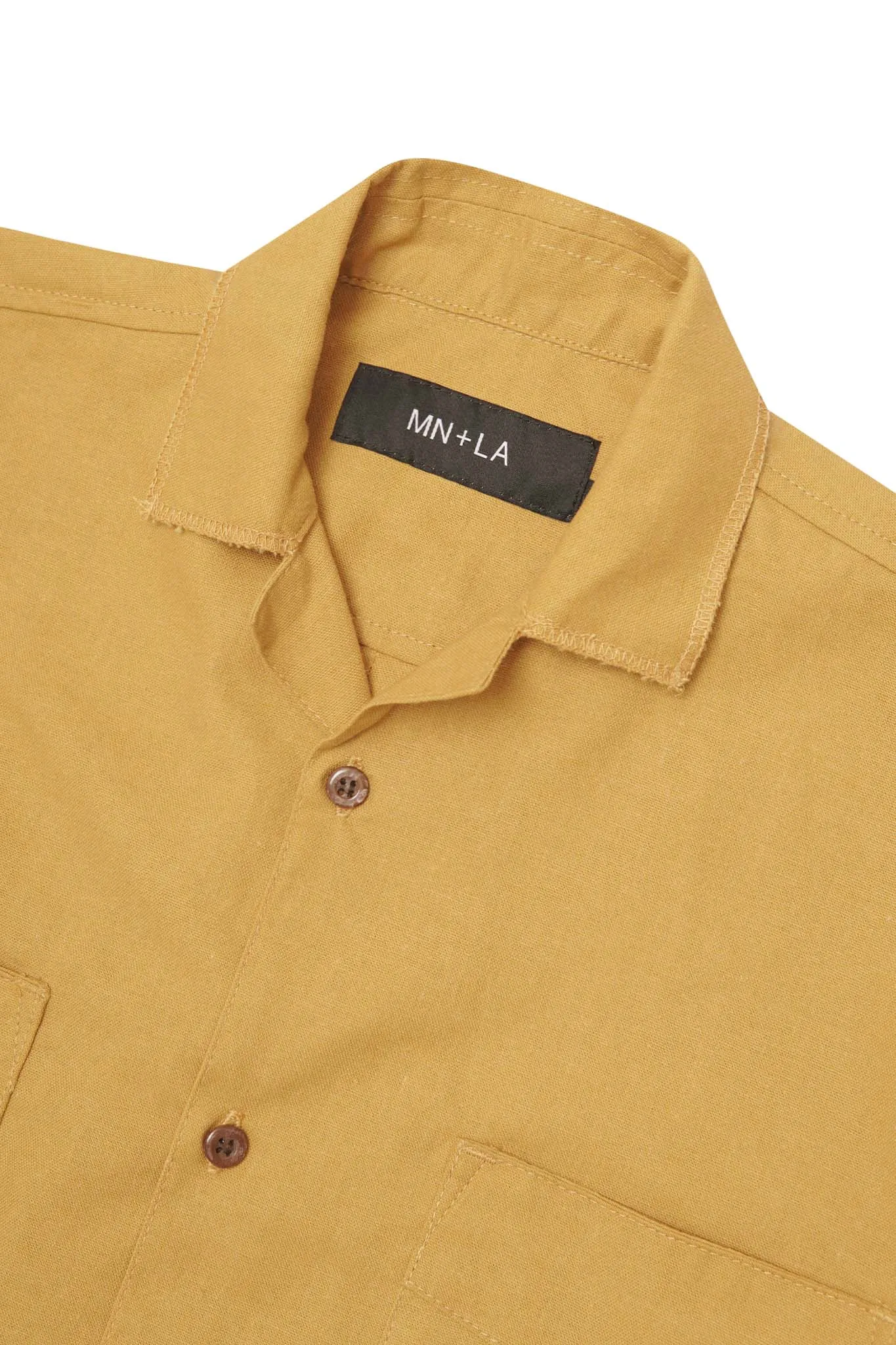 4 POCKET CUBAN SHIRT IN MUSTARD