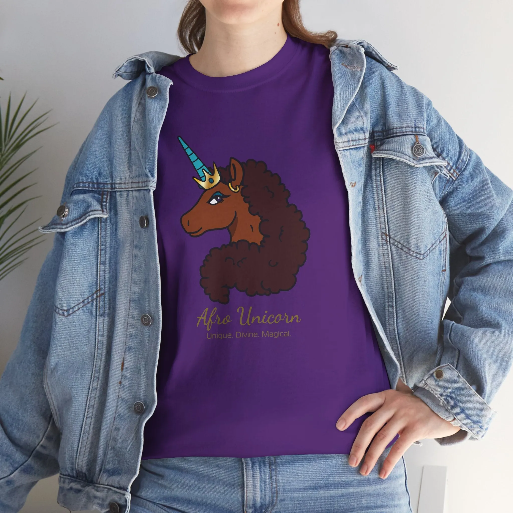 Adult - Afro Unicorn Signature Tee - Unique