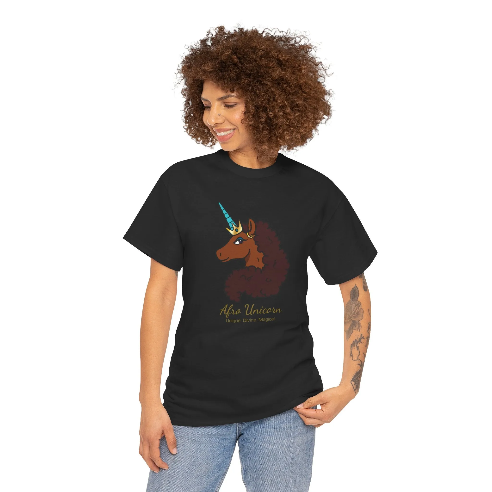 Adult - Afro Unicorn Signature Tee - Unique