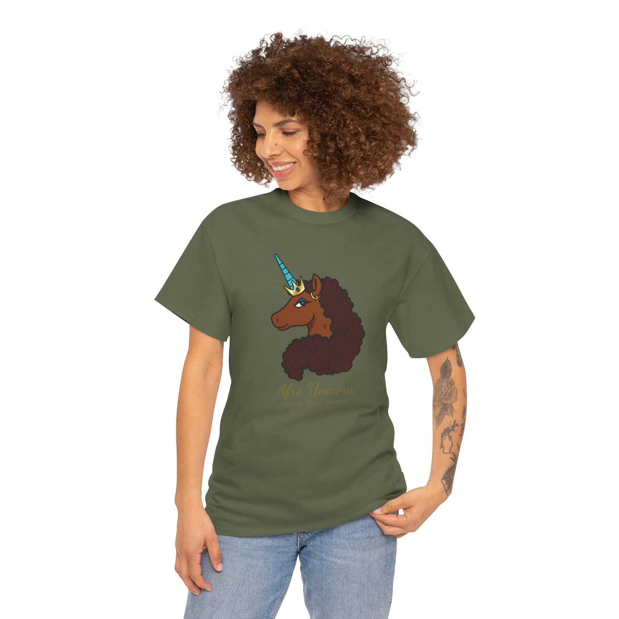 Adult - Afro Unicorn Signature Tee - Unique
