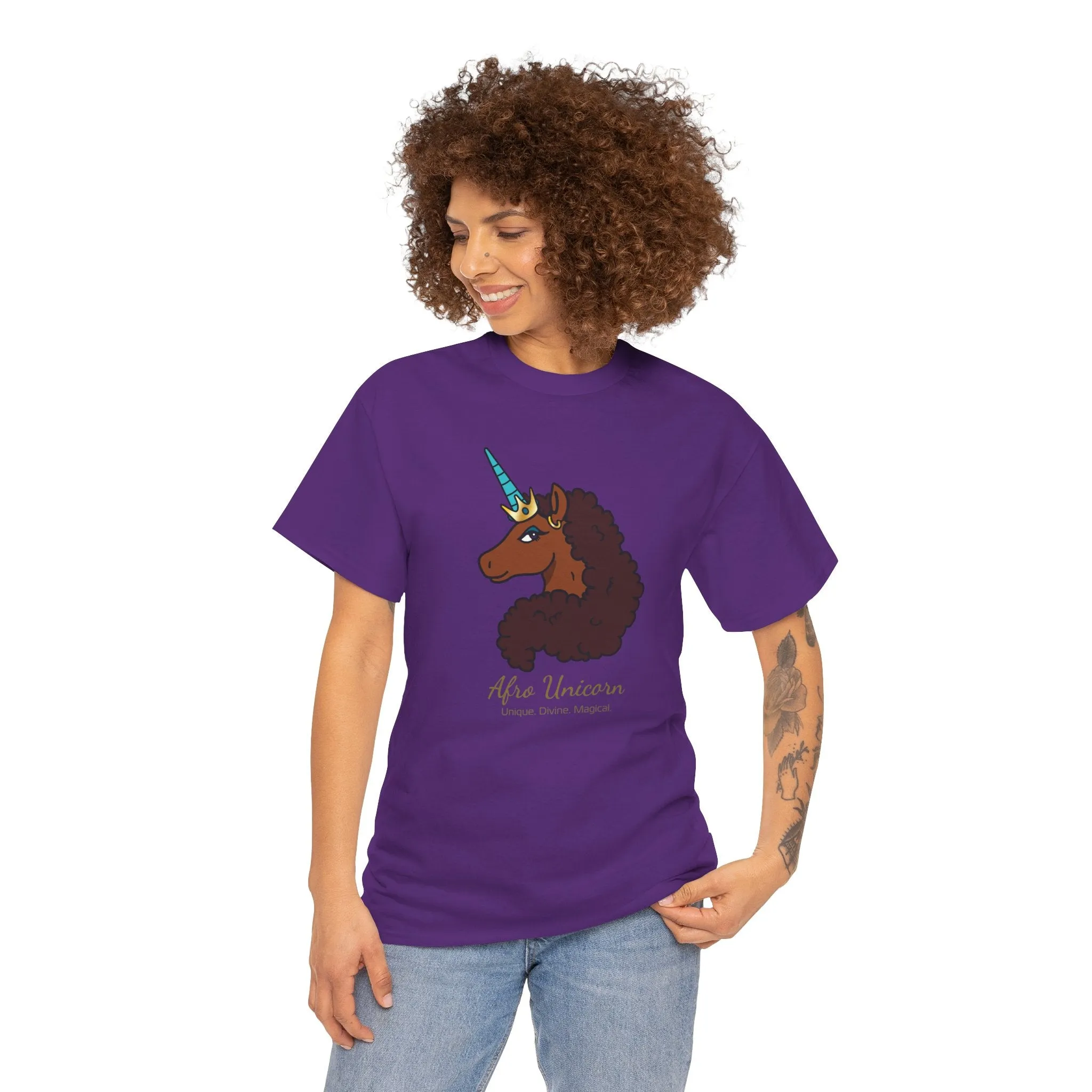 Adult - Afro Unicorn Signature Tee - Unique