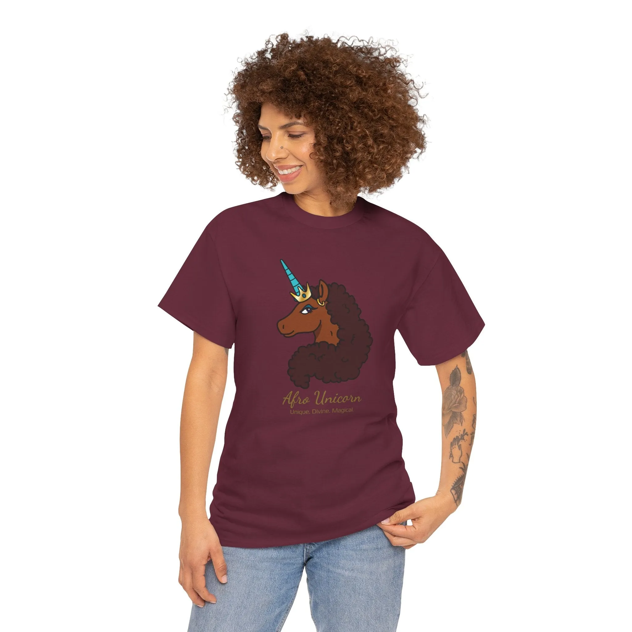 Adult - Afro Unicorn Signature Tee - Unique