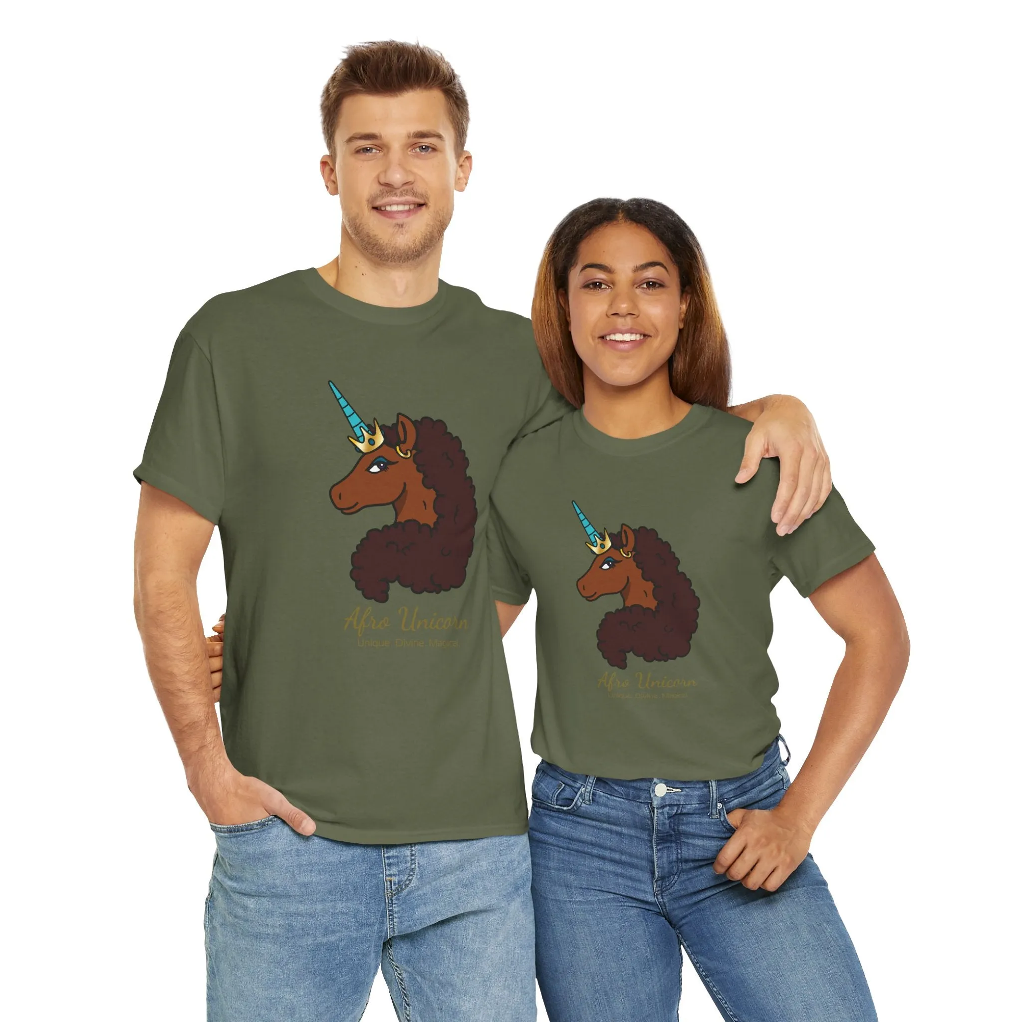 Adult - Afro Unicorn Signature Tee - Unique