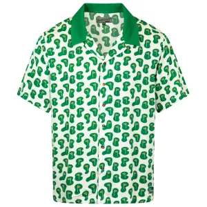 All Over The Flag Button-Up Polo White - SU24