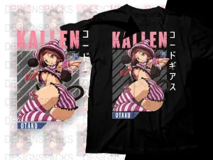 Anime Kallen Design Graphic Png Digital Download