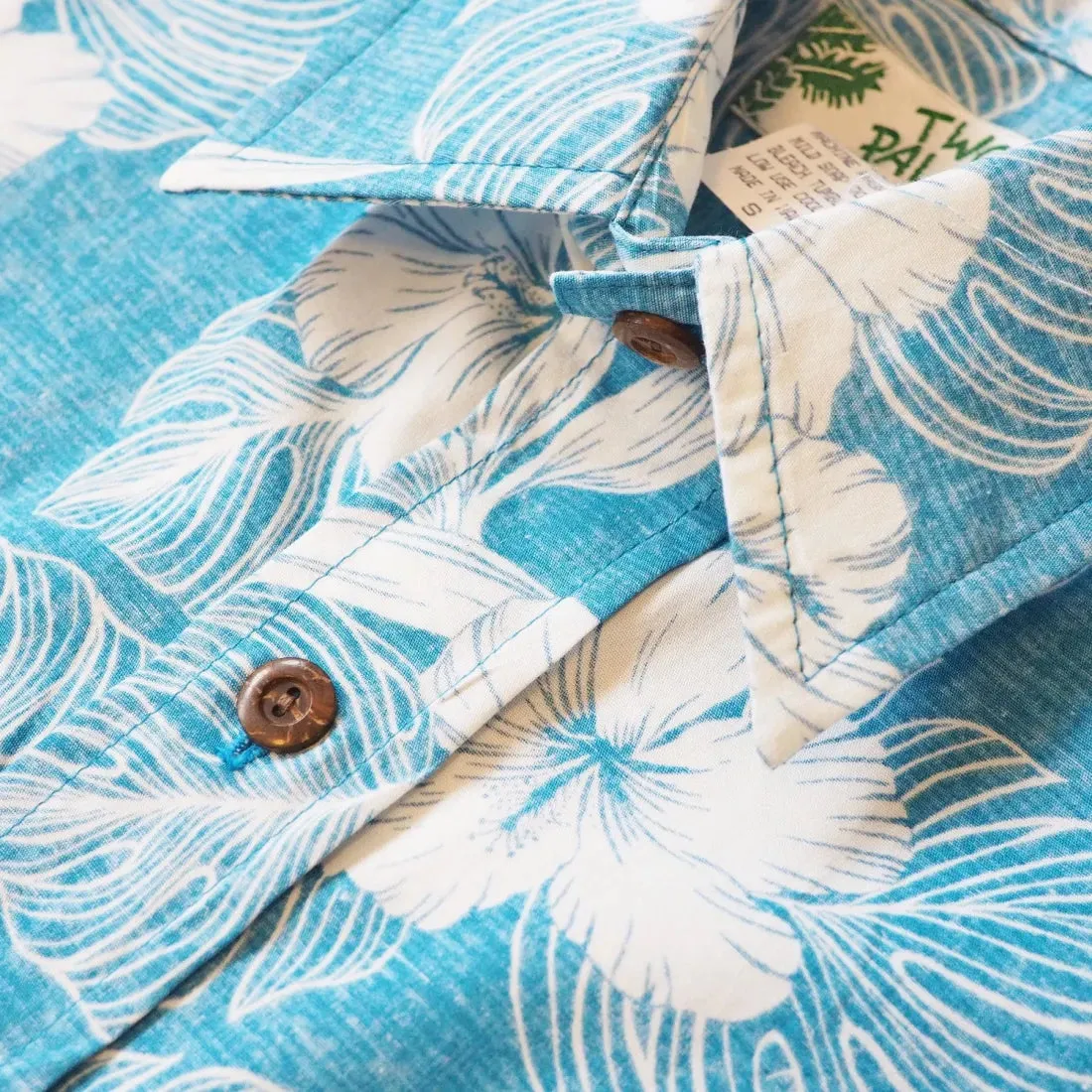 Aqua Moonlight Hawaiian REVERSE Shirt