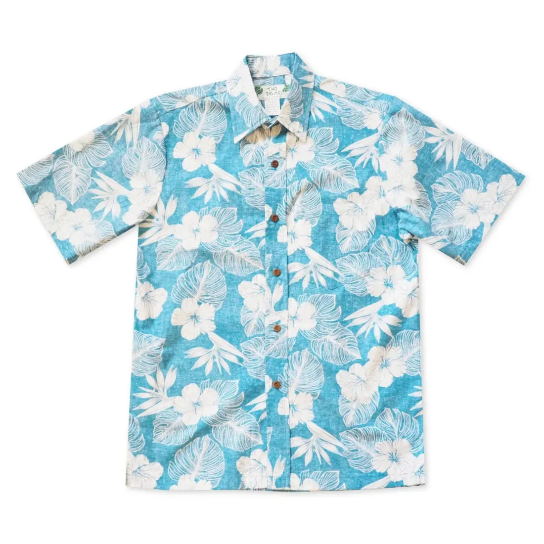 Aqua Moonlight Hawaiian REVERSE Shirt