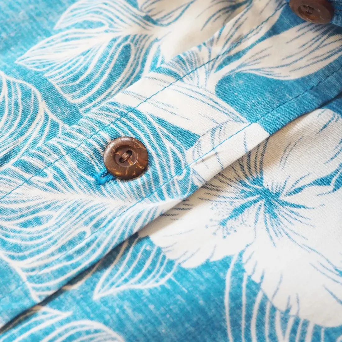 Aqua Moonlight Hawaiian REVERSE Shirt
