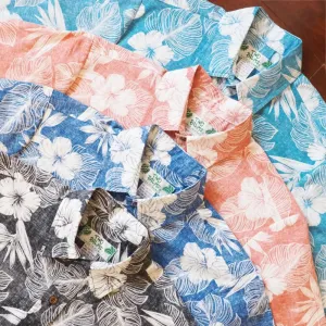 Aqua Moonlight Hawaiian REVERSE Shirt