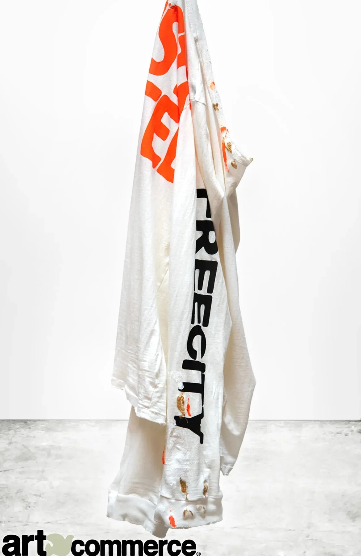 Artists Wanted Paint Longsleeve T - Super Vintage White