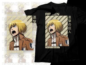 Attack on Titan Armin Arlert Anime Graphic Png Digital Download