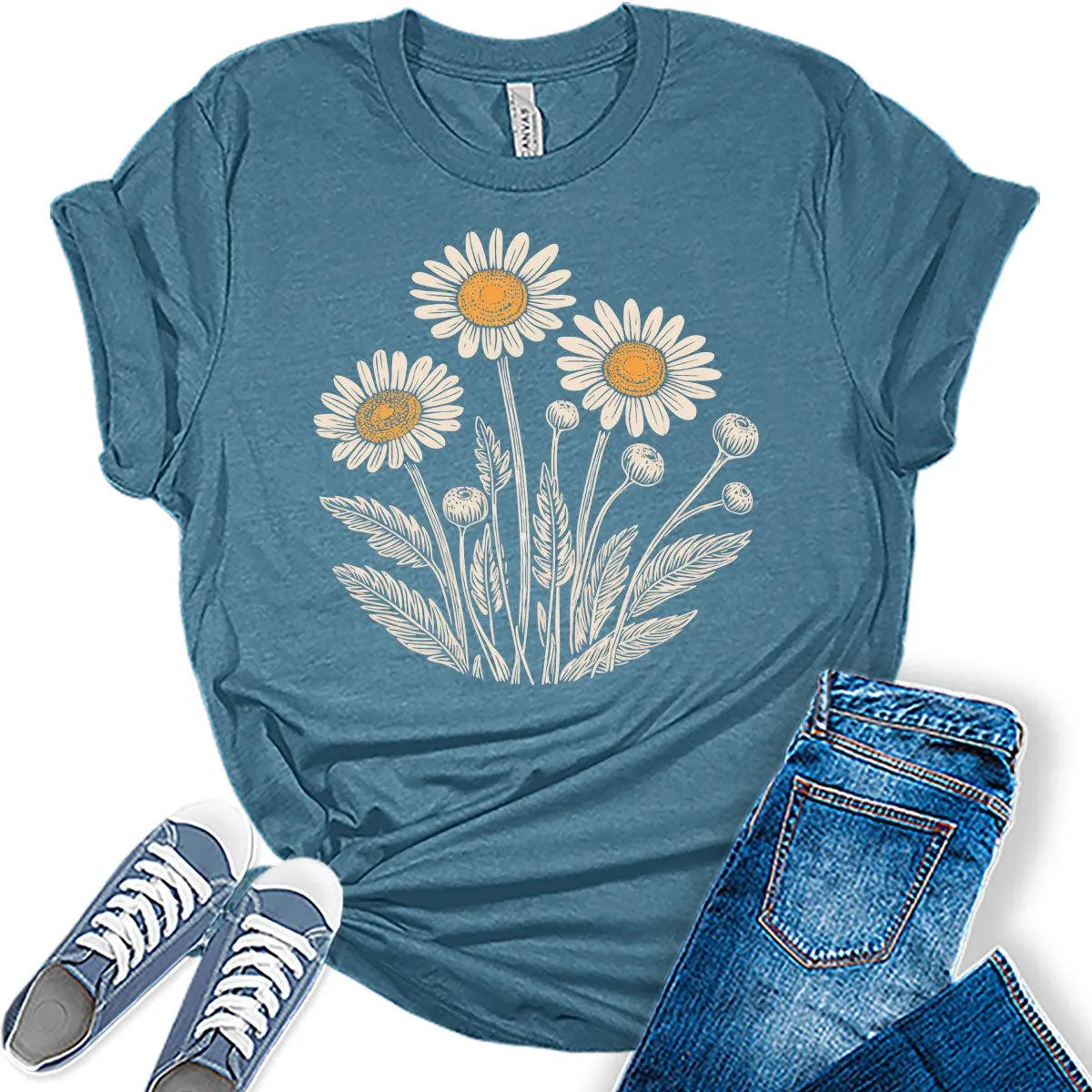 Beautiful Daisy Flower Shirt For Women
