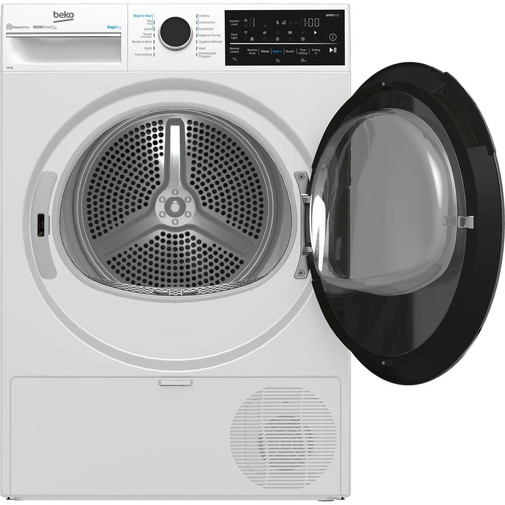 Beko BDPB104HW 10kg Hybrid Heat Pump Dryer with Steam