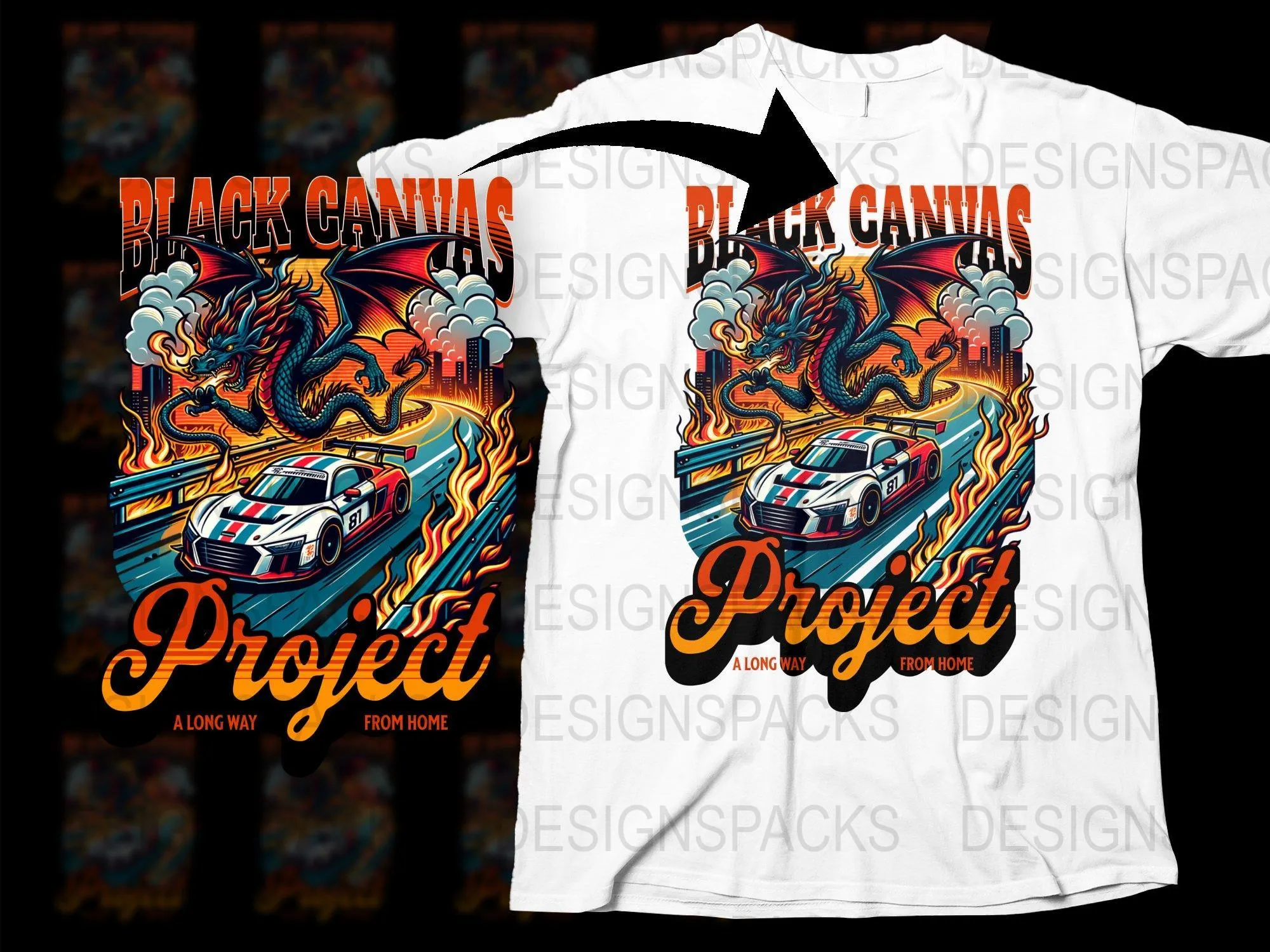 Black Canvas Project A Long Way From Home Png Digital Download