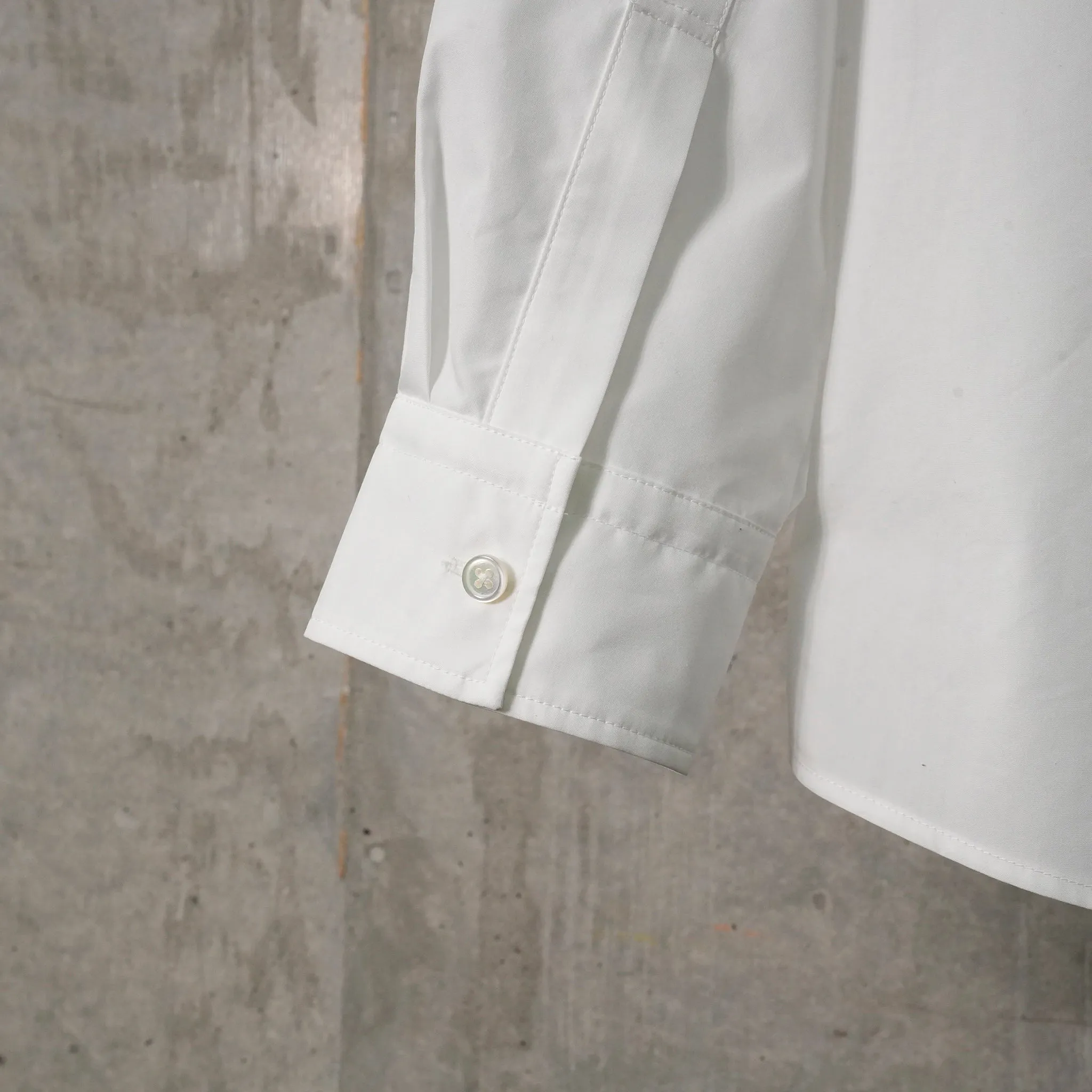 BLOCK PRINT FLOWER SHIRTS / WHITE