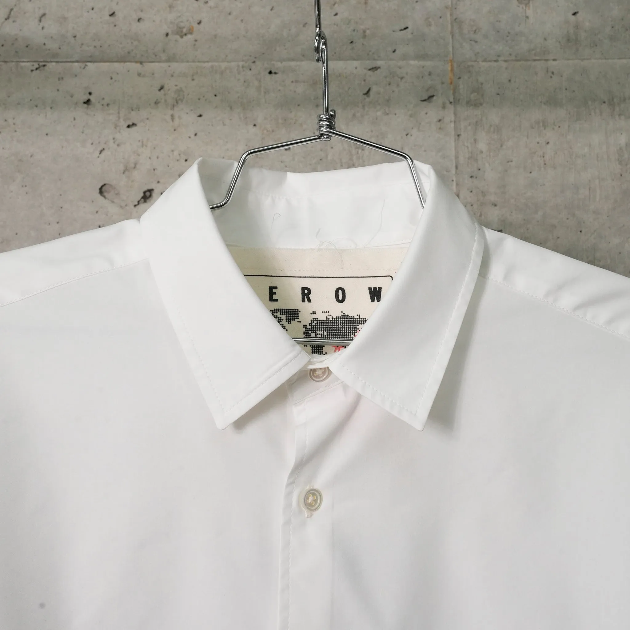 BLOCK PRINT FLOWER SHIRTS / WHITE