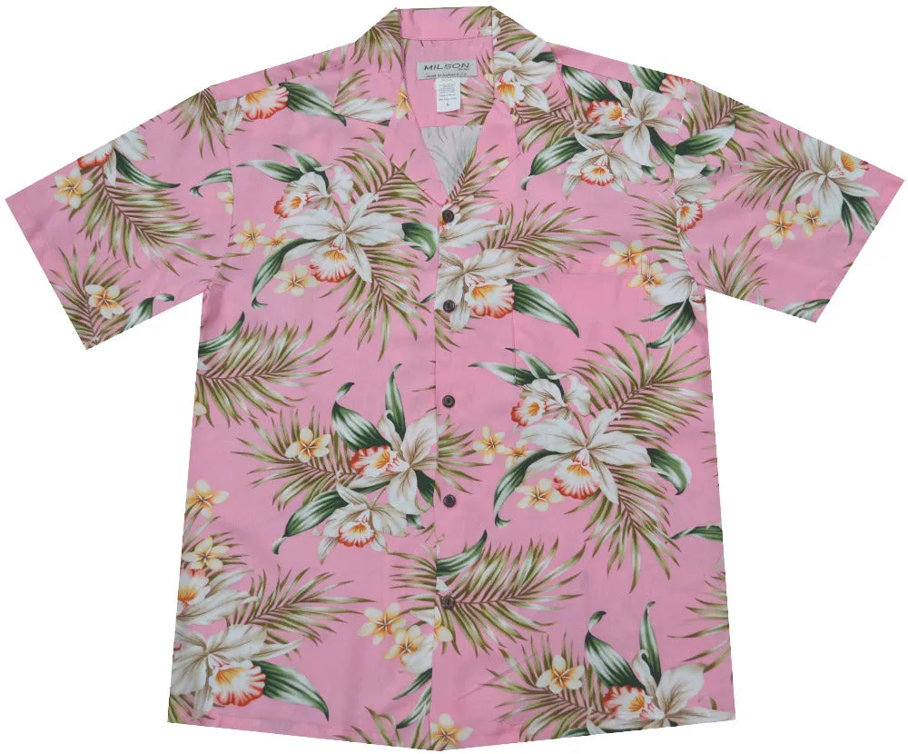 Blooming Orchid Rayon Hawaiian Shirt
