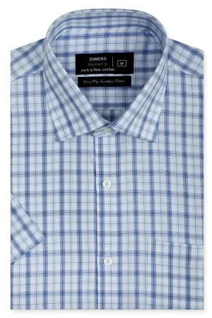 Blue Formal Luxury Shirt (Half Sleeves)