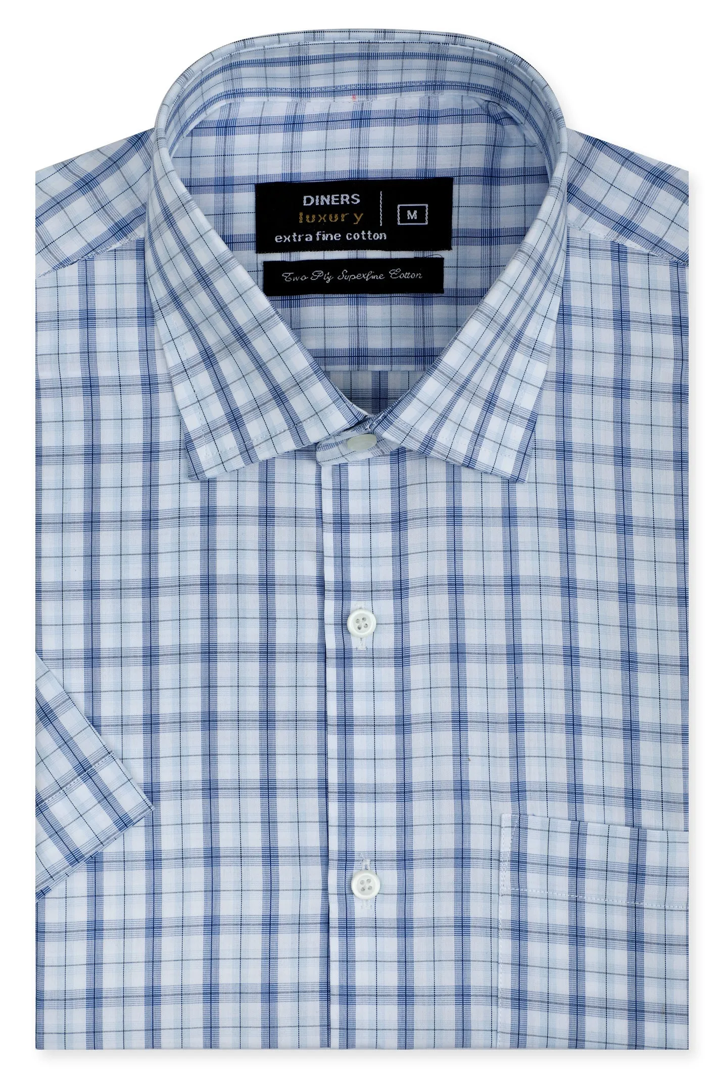 Blue Formal Luxury Shirt (Half Sleeves)