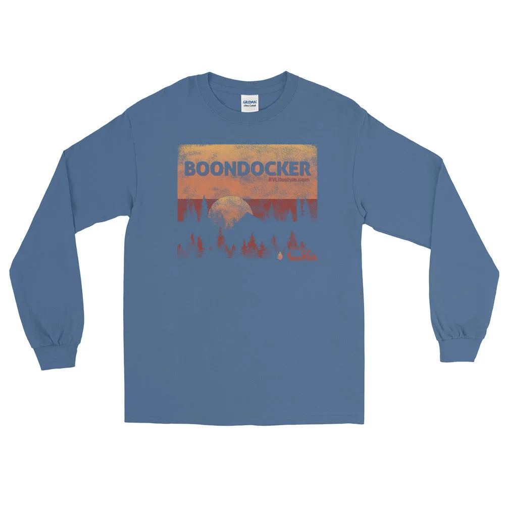 Boondocker Men and Women's Long Sleeve Shirt - Black, Navy, Military Green, Indigo Blue