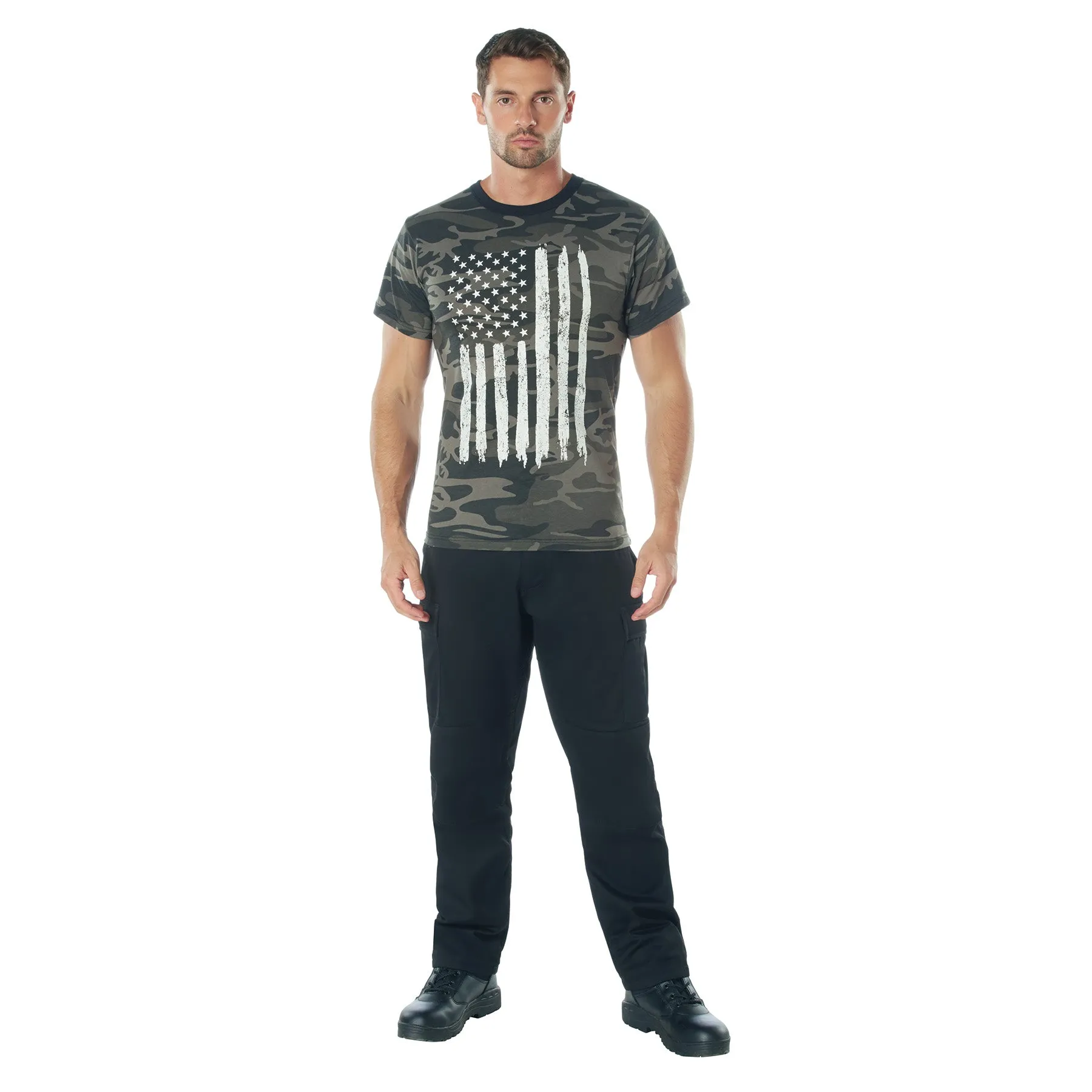 Camo US Flag Athletic Fit T-Shirts