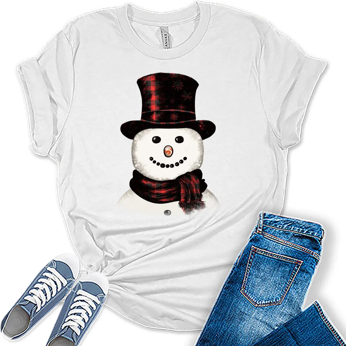 Christmas Shirts for Womennowman T-Shirt Winter Graphic Tees