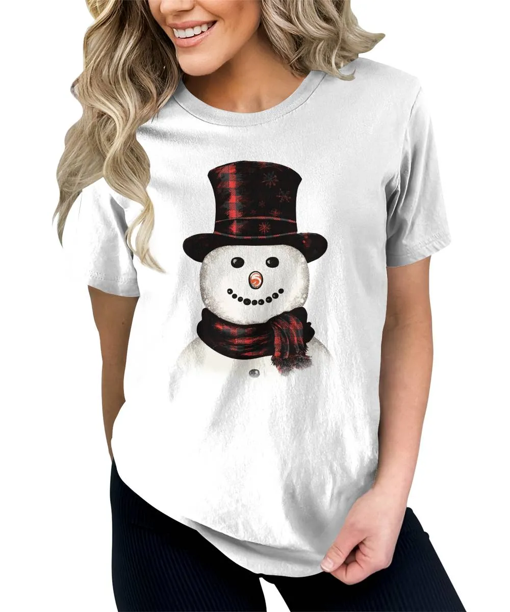 Christmas Shirts for Womennowman T-Shirt Winter Graphic Tees