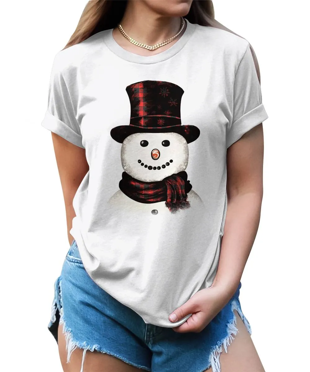 Christmas Shirts for Womennowman T-Shirt Winter Graphic Tees