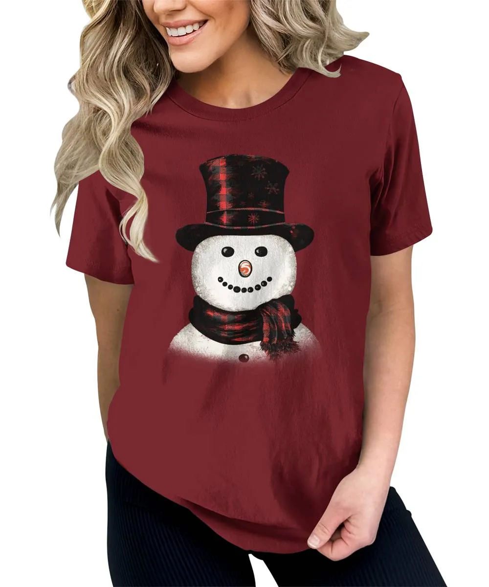 Christmas Shirts for Womennowman T-Shirt Winter Graphic Tees