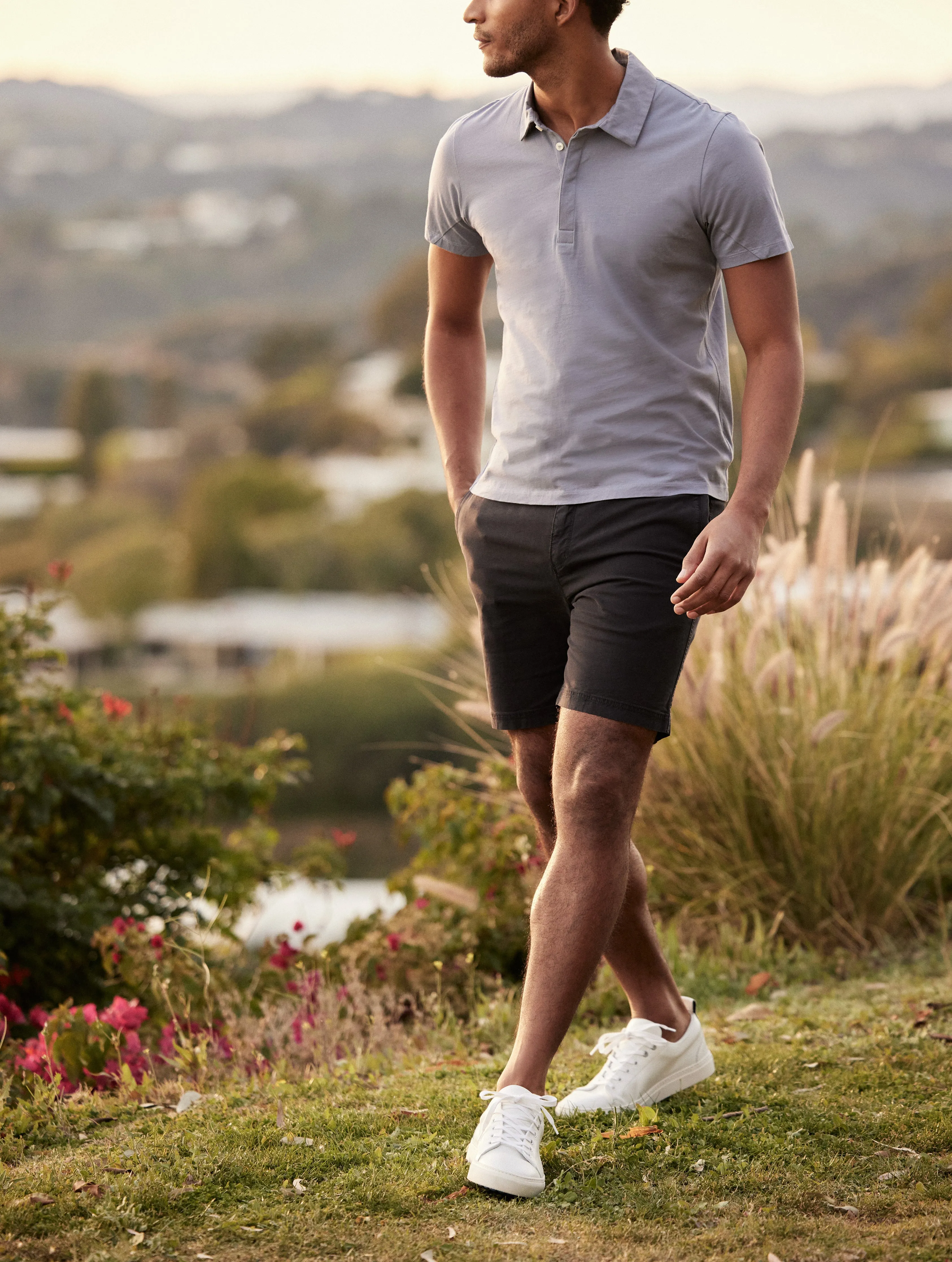 Core Jersey Polo - Slate Blue