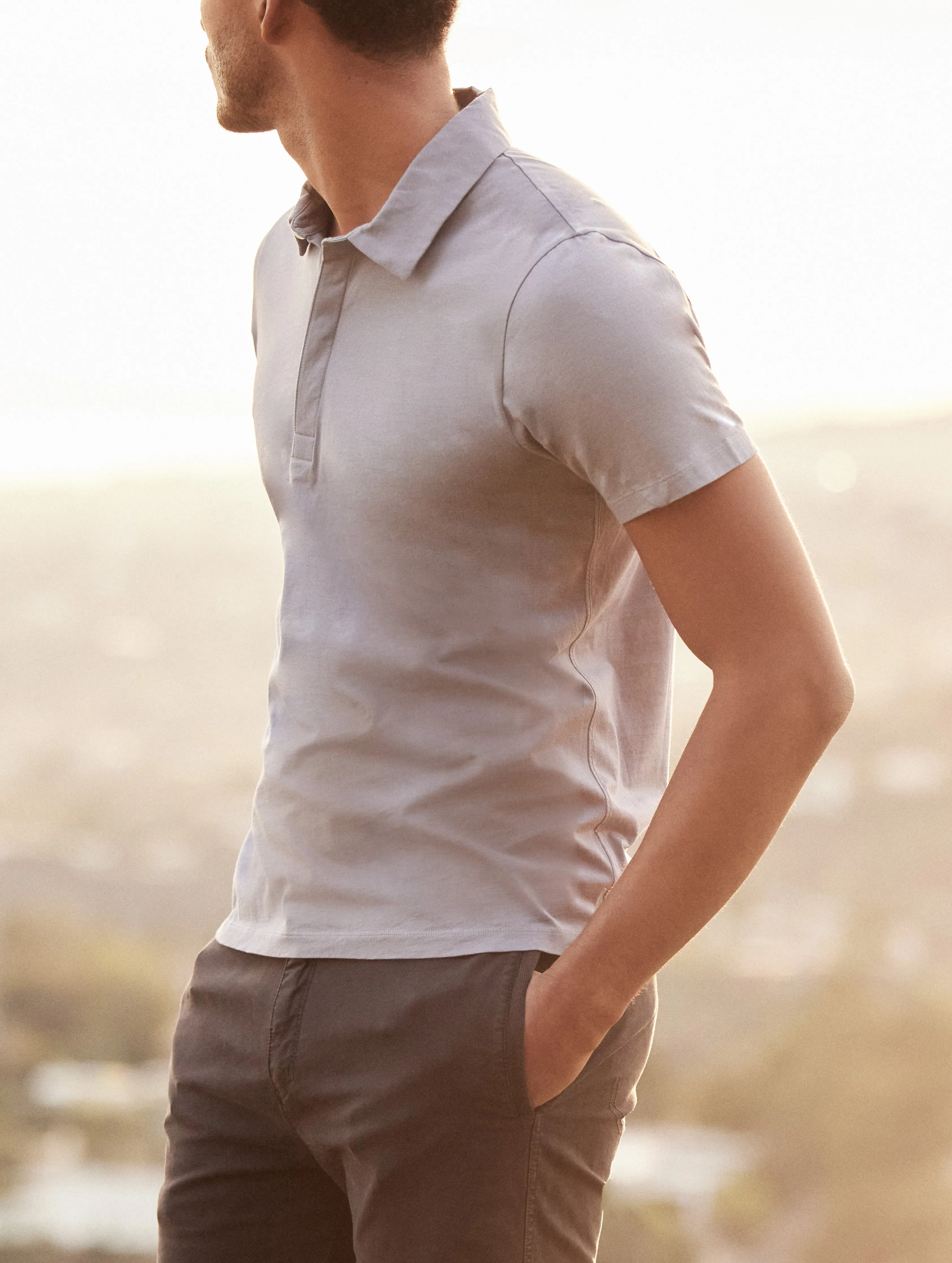 Core Jersey Polo - Slate Blue