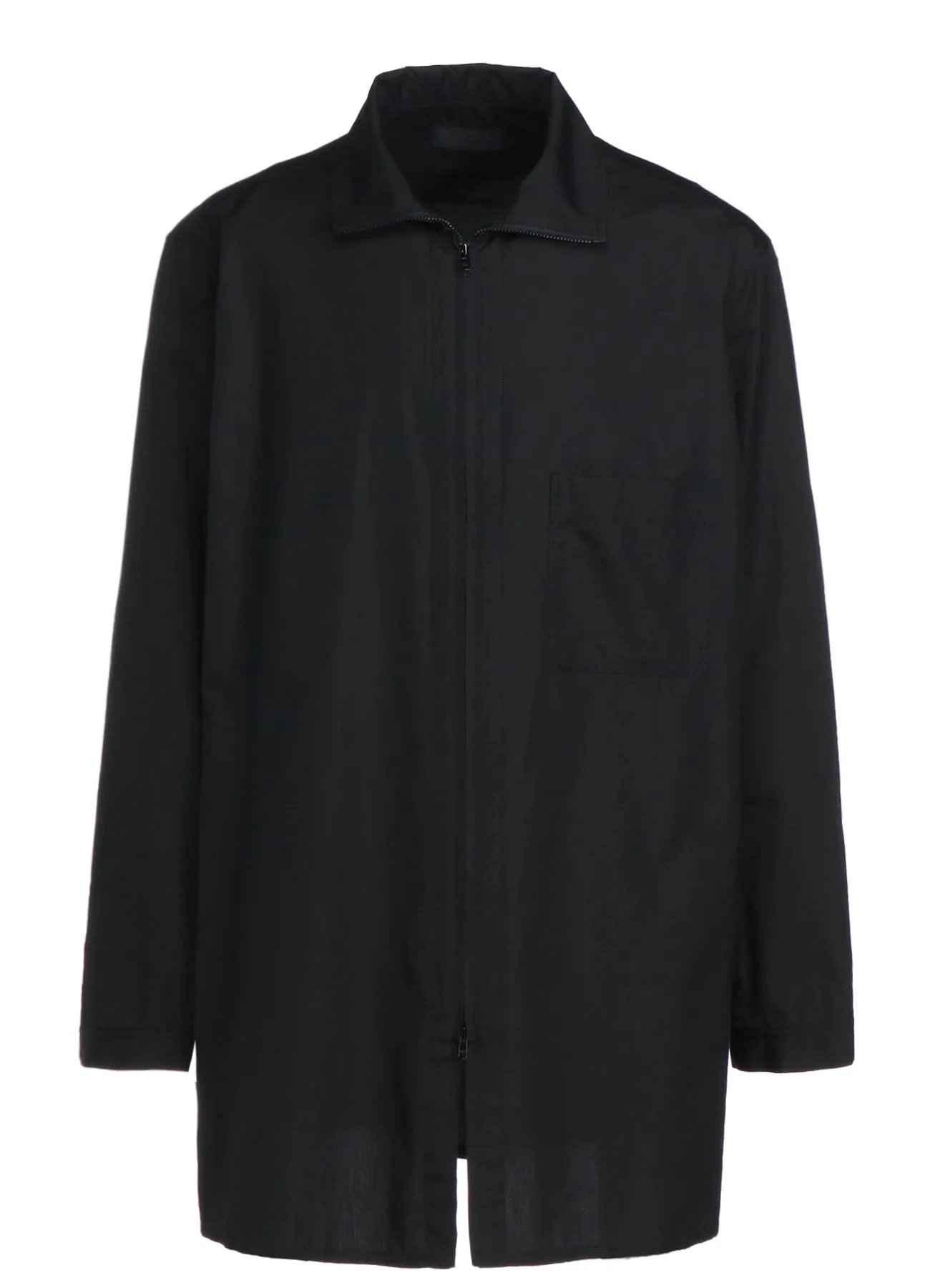 COTTON BROAD CLOTH STAND COLLAR SHIRTS WITH ZIP DESIGN