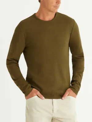 Cotton Hemp Long-Sleeve Tee - Command Green