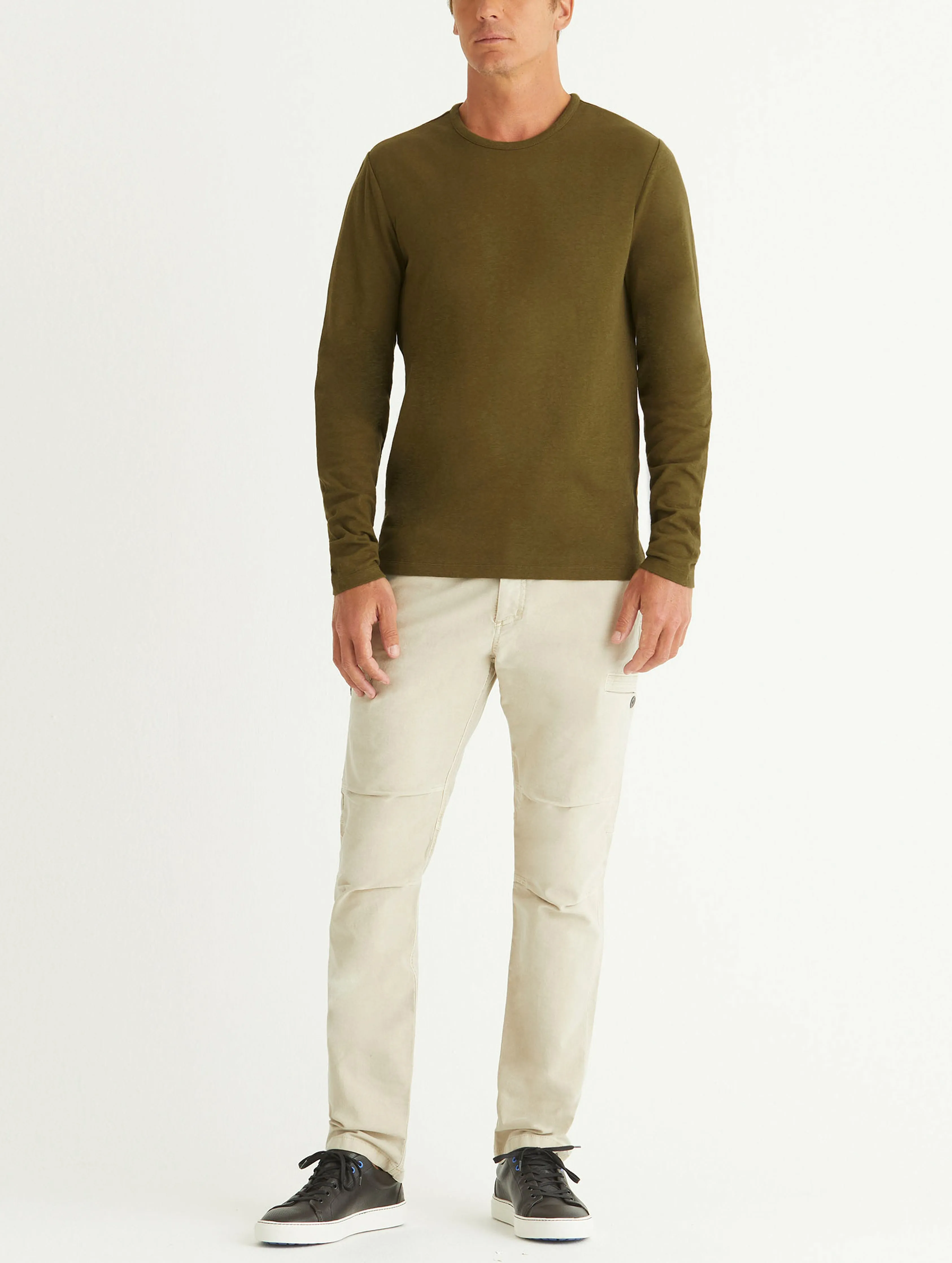 Cotton Hemp Long-Sleeve Tee - Command Green