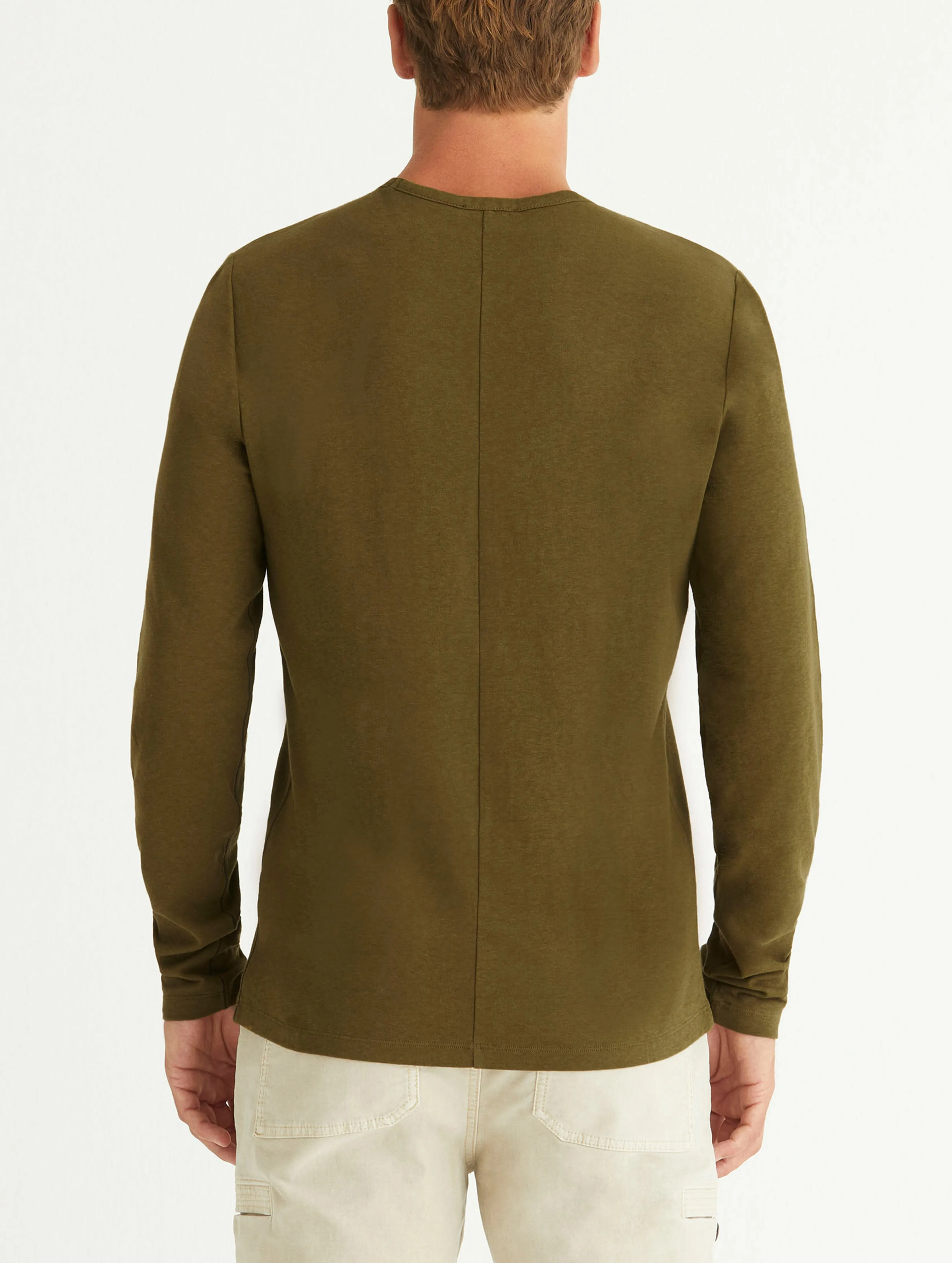 Cotton Hemp Long-Sleeve Tee - Command Green