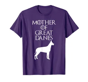Cute &amp; Unique White Mother of Great Danes T-shirt E010656