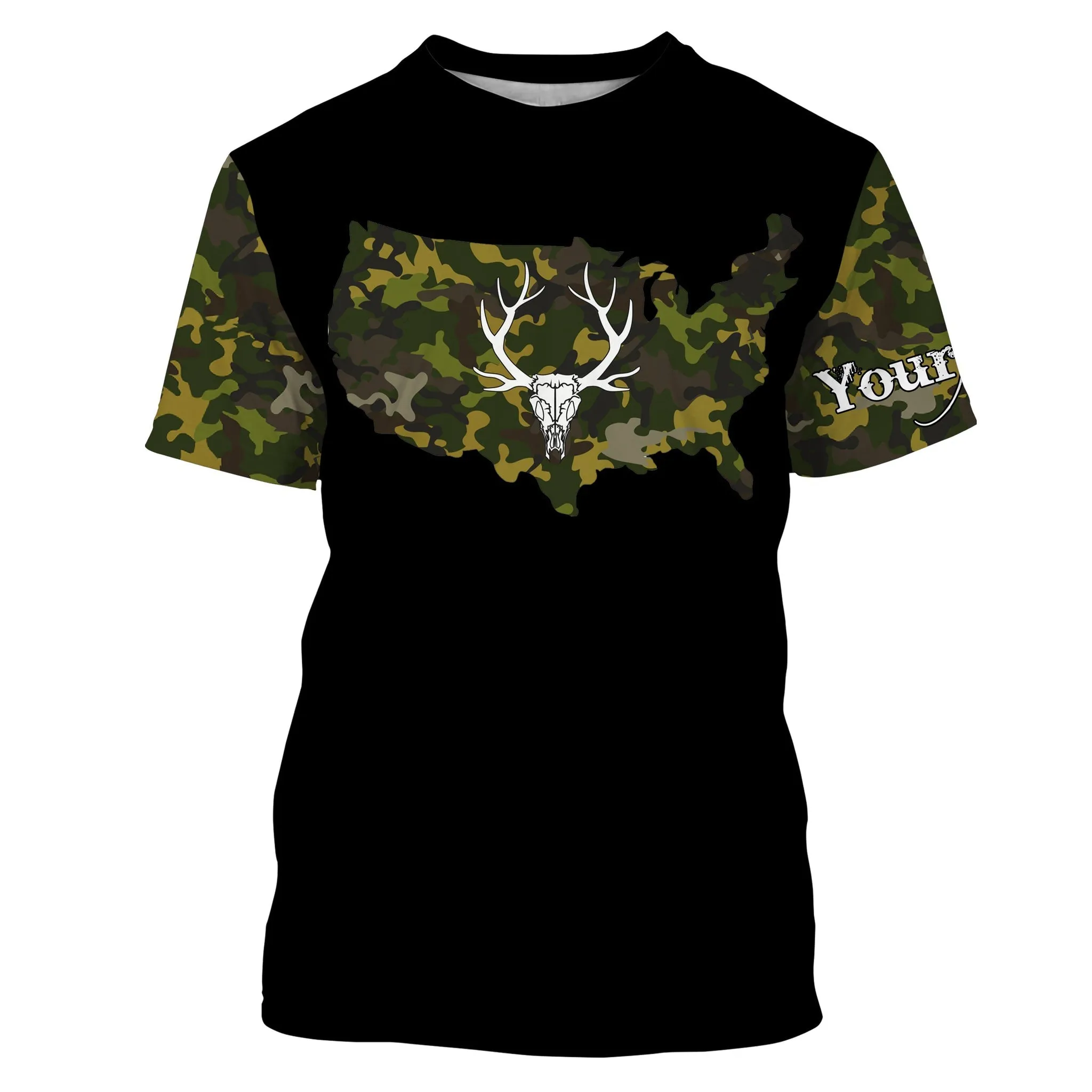 Deer Hunting Camo Customize Name 3D Long Sleeve Shirts Personalized Hunting Gift For Christmas