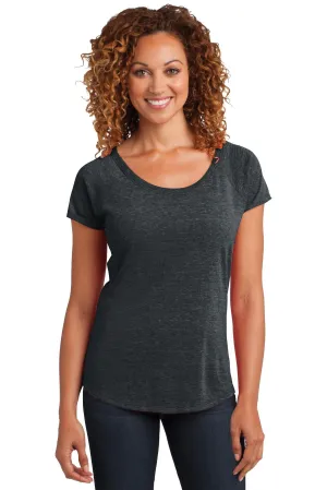 District Made Ladies Tri-Blend Scoop Tee. DM443